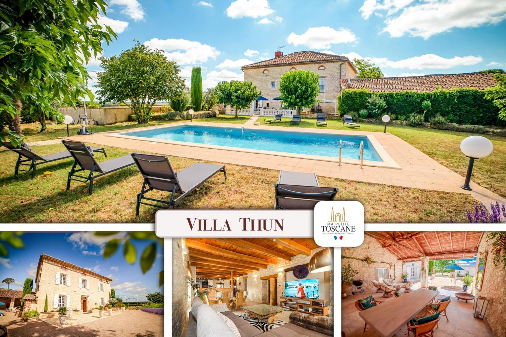 Villa Thun - Piscine - Maison De Caractere Au Milieu Des Vignes La Celle-sous-Gouzon エクステリア 写真
